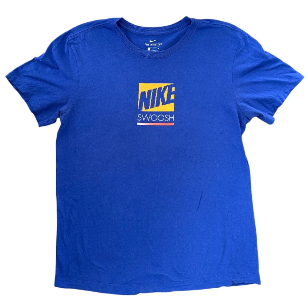 Nike Men's Blue Swoosh T-Shirt Size M